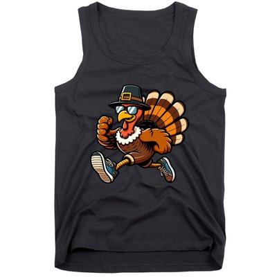 Running Turkey Turkey Trot Running Thanksgiving Tank Top