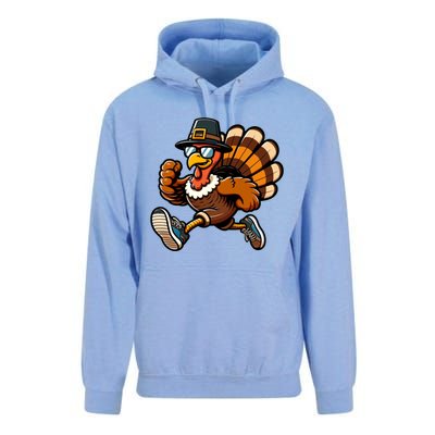 Running Turkey Turkey Trot Running Thanksgiving Unisex Surf Hoodie