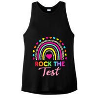 Rock The Test Test Day Teacher Testing Day Ladies PosiCharge Tri-Blend Wicking Tank