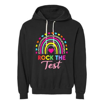 Rock The Test Test Day Teacher Testing Day Garment-Dyed Fleece Hoodie