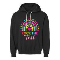 Rock The Test Test Day Teacher Testing Day Garment-Dyed Fleece Hoodie
