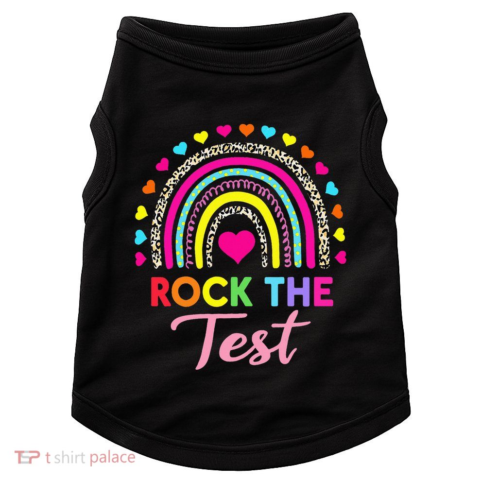 Rock The Test Test Day Teacher Testing Day Doggie Tank