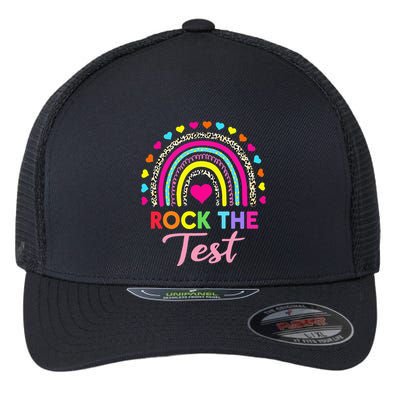 Rock The Test Test Day Teacher Testing Day Flexfit Unipanel Trucker Cap