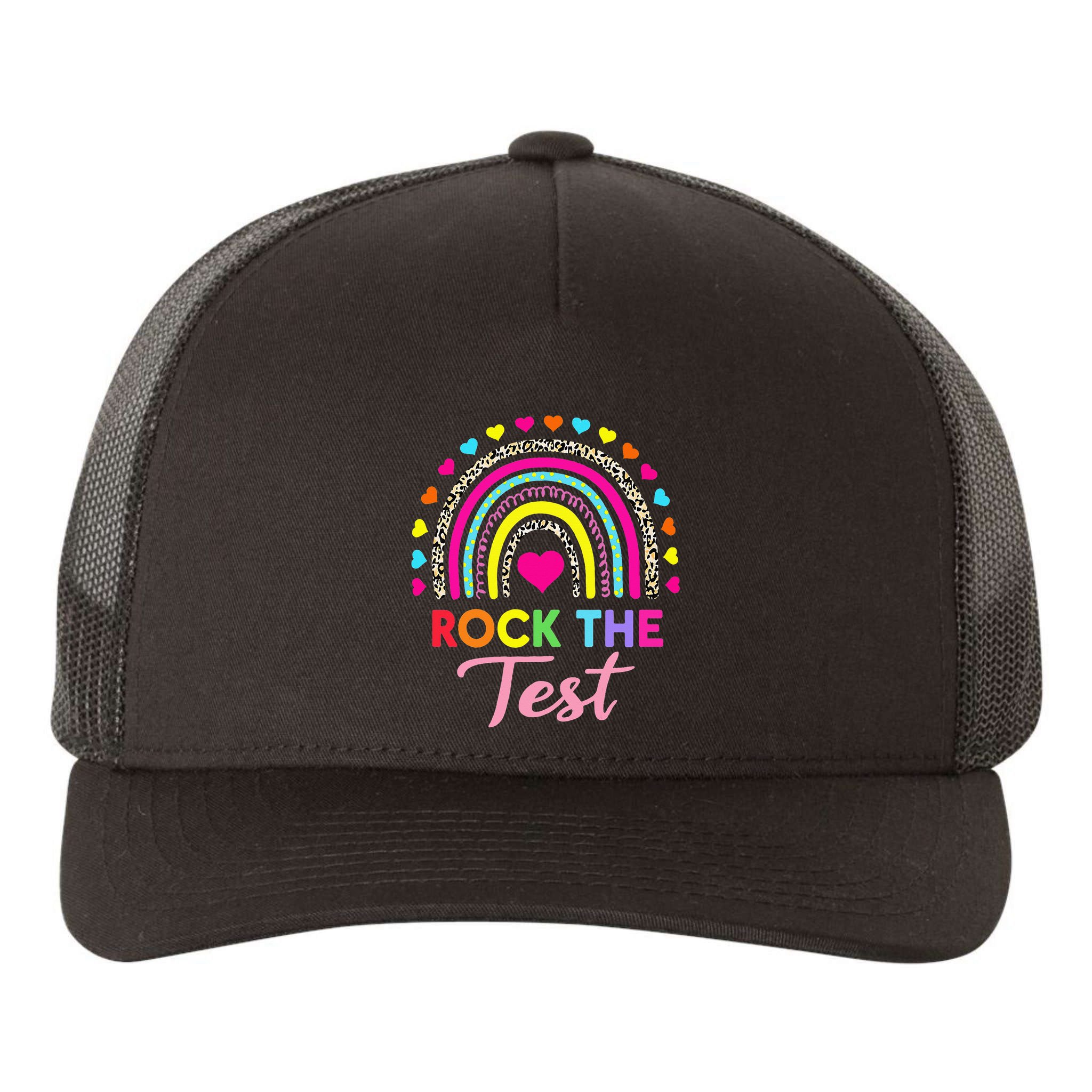 Rock The Test Test Day Teacher Testing Day Yupoong Adult 5-Panel Trucker Hat