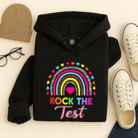 Rock The Test Test Day Teacher Testing Day Hoodie