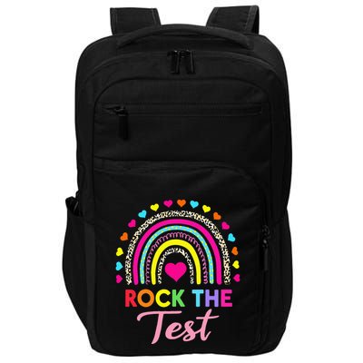 Rock The Test Test Day Teacher Testing Day Impact Tech Backpack