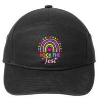 Rock The Test Test Day Teacher Testing Day 7-Panel Snapback Hat