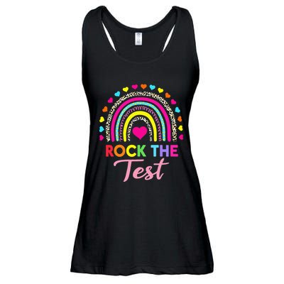 Rock The Test Test Day Teacher Testing Day Ladies Essential Flowy Tank