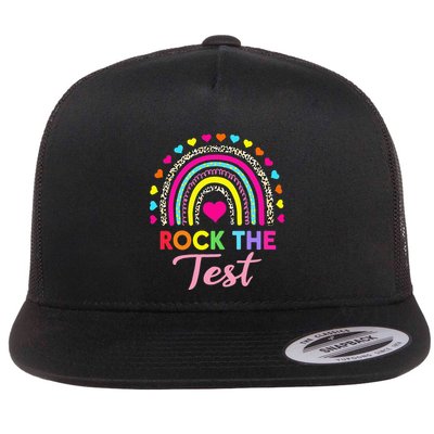 Rock The Test Test Day Teacher Testing Day Flatbill Hat