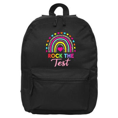 Rock The Test Test Day Teacher Testing Day 16 in Basic Backpack
