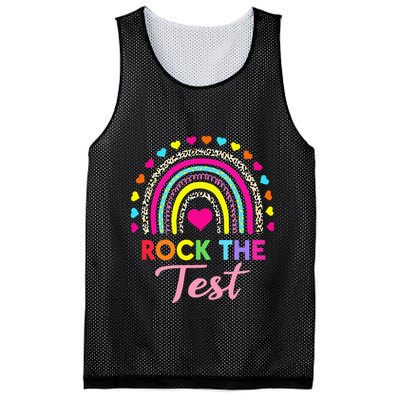 Rock The Test Test Day Teacher Testing Day Mesh Reversible Basketball Jersey Tank