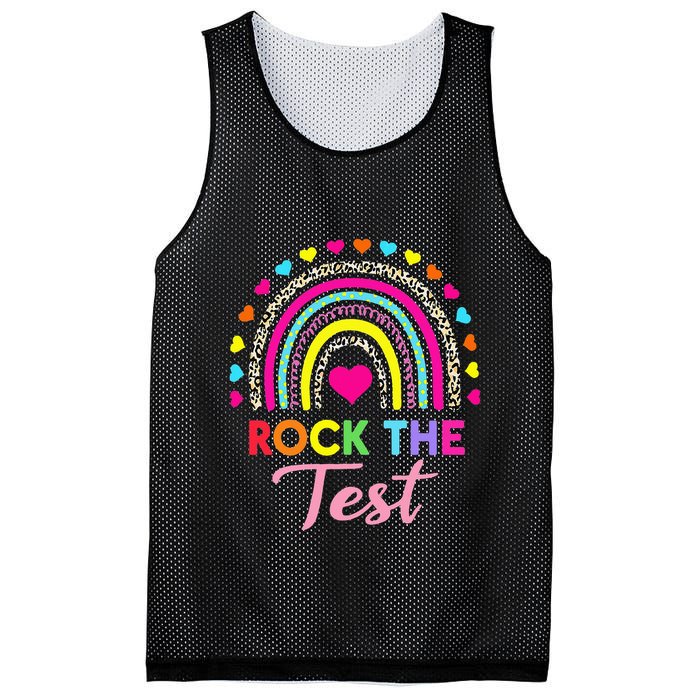 Rock The Test Test Day Teacher Testing Day Mesh Reversible Basketball Jersey Tank