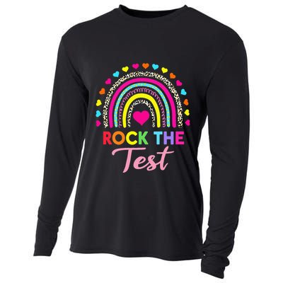 Rock The Test Test Day Teacher Testing Day Cooling Performance Long Sleeve Crew