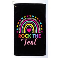 Rock The Test Test Day Teacher Testing Day Golf Towel
