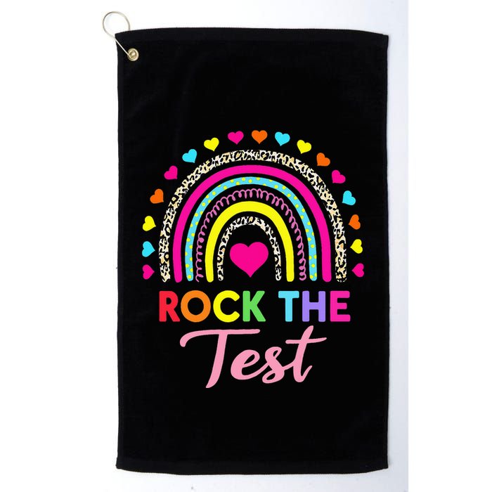 Rock The Test Test Day Teacher Testing Day Golf Towel