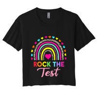 Rock The Test Test Day Teacher Testing Day Crop Top