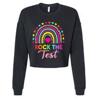 Rock The Test Test Day Teacher Testing Day Cropped Pullover Crew