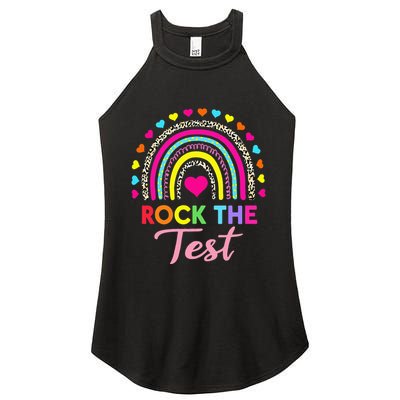 Rock The Test Test Day Teacher Testing Day Women's Perfect Tri Rocker Tank