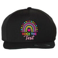 Rock The Test Test Day Teacher Testing Day Wool Snapback Cap