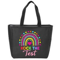 Rock The Test Test Day Teacher Testing Day Zip Tote Bag