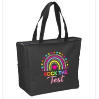 Rock The Test Test Day Teacher Testing Day Zip Tote Bag
