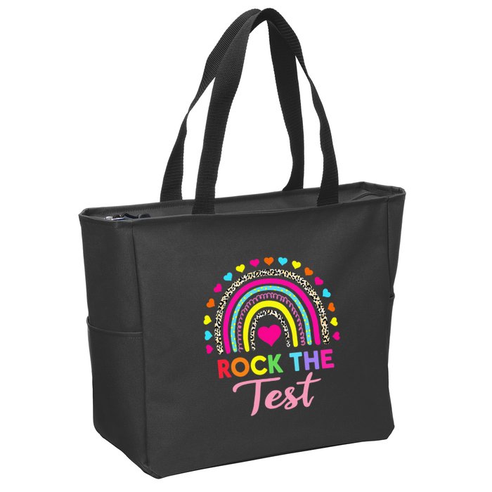 Rock The Test Test Day Teacher Testing Day Zip Tote Bag