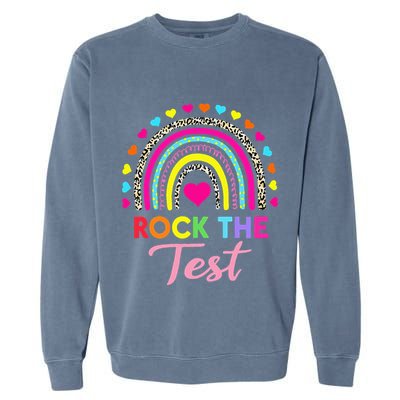 Rock The Test Test Day Teacher Testing Day Garment-Dyed Sweatshirt