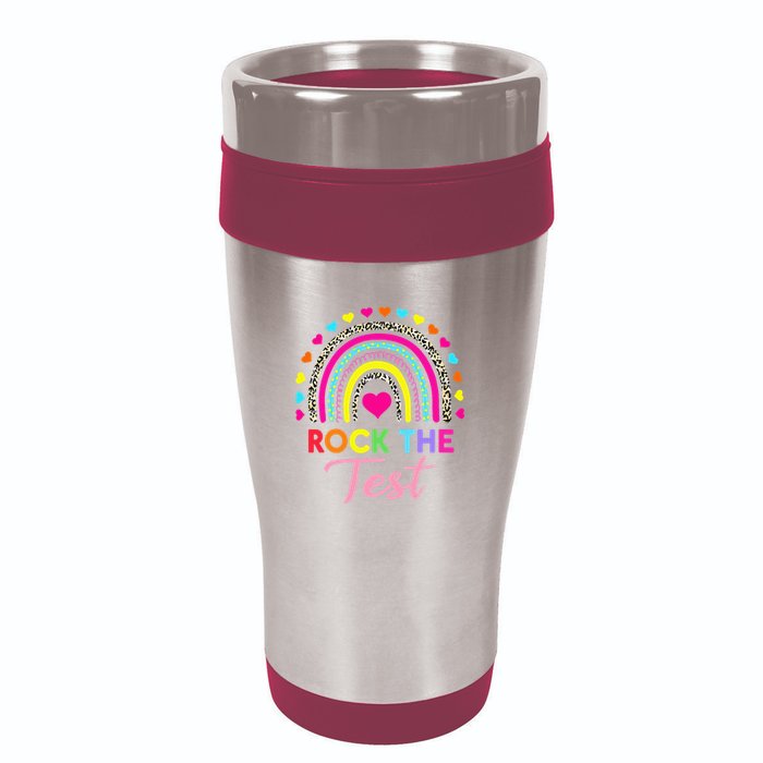 Rock The Test Test Day Teacher Testing Day 16oz Travel Tumbler
