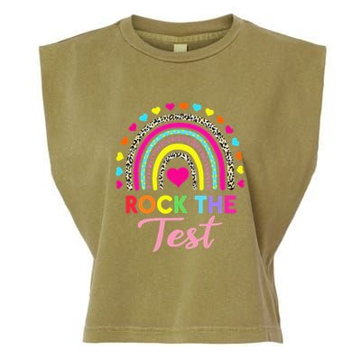 Rock The Test Test Day Teacher Testing Day Garment-Dyed Women's Muscle Tee
