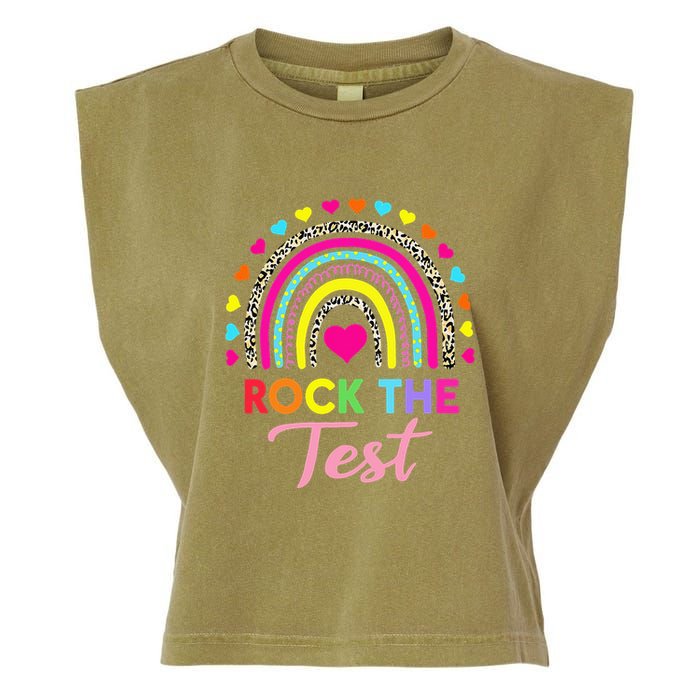 Rock The Test Test Day Teacher Testing Day Garment-Dyed Women's Muscle Tee