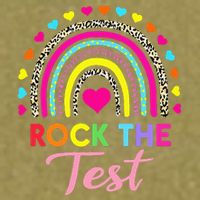 Rock The Test Test Day Teacher Testing Day Garment-Dyed Women's Muscle Tee