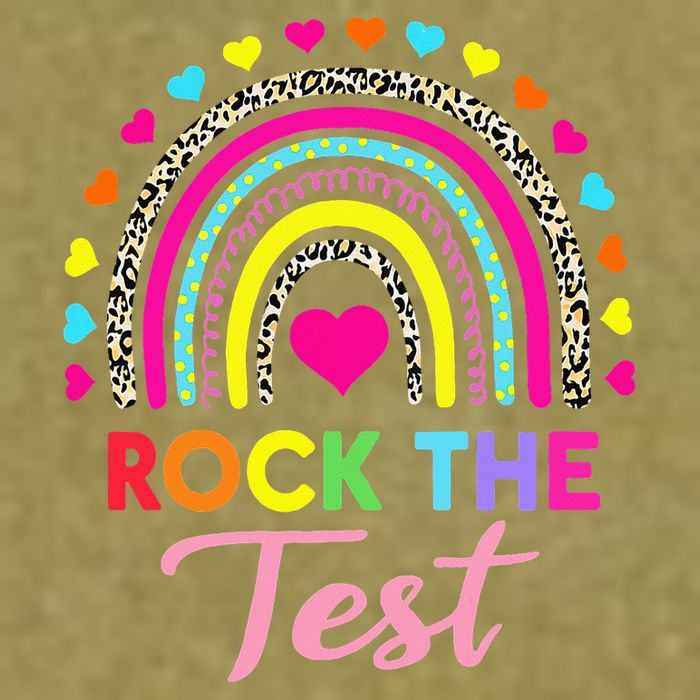 Rock The Test Test Day Teacher Testing Day Garment-Dyed Women's Muscle Tee
