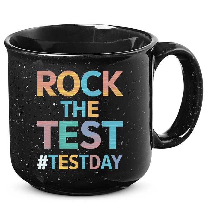 Rock The Test Exam Day Look For Motivated Students Teachers 15oz Campfire Ceramic Mug