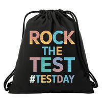 Rock The Test Exam Day Look For Motivated Students Teachers Drawstring Bag