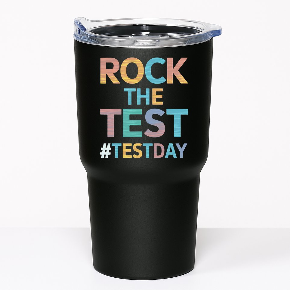 Rock The Test Exam Day Look For Motivated Students Teachers Tumbler