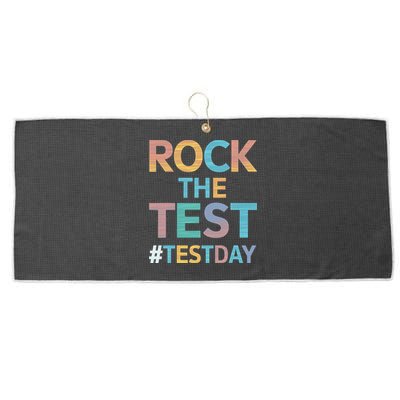 Rock The Test Exam Day Look For Motivated Students Teachers Large Microfiber Waffle Golf Towel