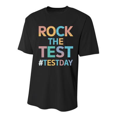Rock The Test Exam Day Look For Motivated Students Teachers Youth Performance Sprint T-Shirt