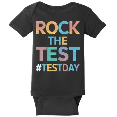 Rock The Test Exam Day Look For Motivated Students Teachers Baby Bodysuit