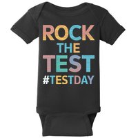 Rock The Test Exam Day Look For Motivated Students Teachers Baby Bodysuit