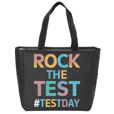 Rock The Test Exam Day Look For Motivated Students Teachers Zip Tote Bag