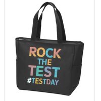 Rock The Test Exam Day Look For Motivated Students Teachers Zip Tote Bag