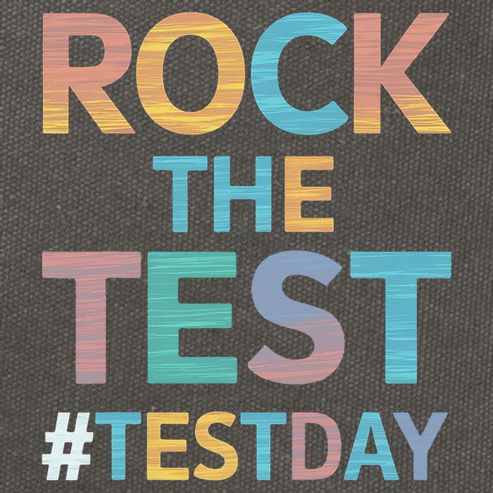 Rock The Test Exam Day Look For Motivated Students Teachers Cotton Canvas Backpack
