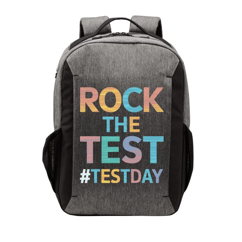Rock The Test Exam Day Look For Motivated Students Teachers Vector Backpack