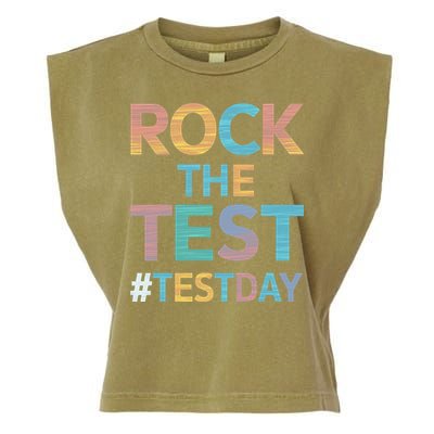 Rock The Test Exam Day Look For Motivated Students Teachers Garment-Dyed Women's Muscle Tee