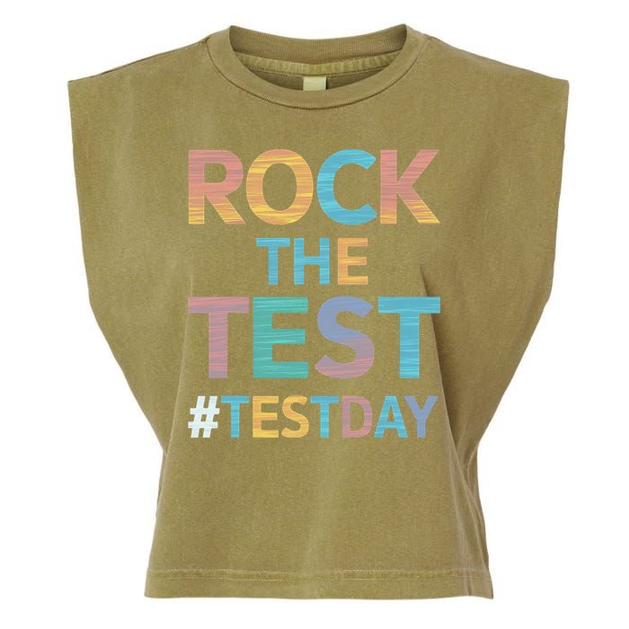 Rock The Test Exam Day Look For Motivated Students Teachers Garment-Dyed Women's Muscle Tee