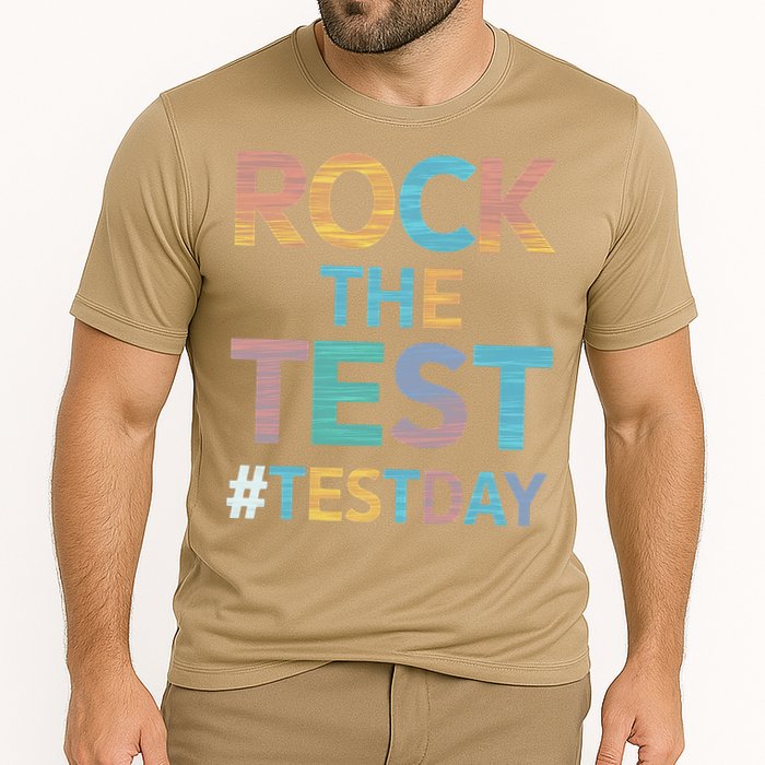 Rock The Test Exam Day Look For Motivated Students Teachers Cooling Performance Crew T-Shirt