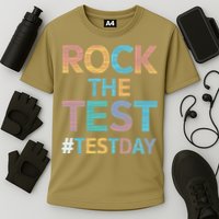 Rock The Test Exam Day Look For Motivated Students Teachers Cooling Performance Crew T-Shirt