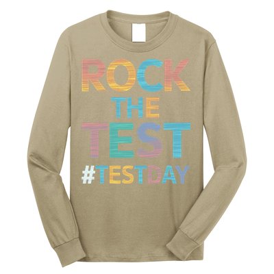 Rock The Test Exam Day Look For Motivated Students Teachers Long Sleeve Shirt
