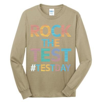 Rock The Test Exam Day Look For Motivated Students Teachers Tall Long Sleeve T-Shirt