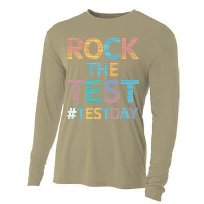 Rock The Test Exam Day Look For Motivated Students Teachers Cooling Performance Long Sleeve Crew